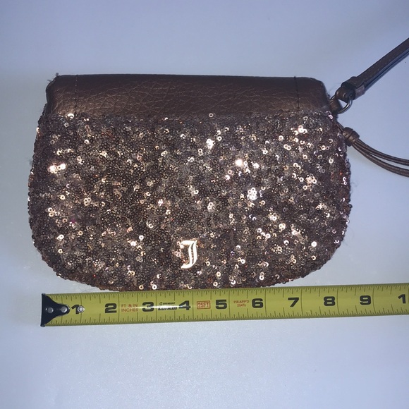 Juicy Couture Brown Sequined Wristlet - Picture 6 of 10